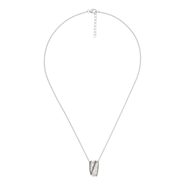 Orphelia Orphelia® Women's Sterling Silver Chain With Pendant - Silver/Black ZH-6038/2