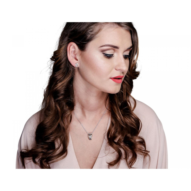 Orphelia Orphelia® Women's Sterling Silver Chain With Pendant - Silver/Black ZH-6038/2