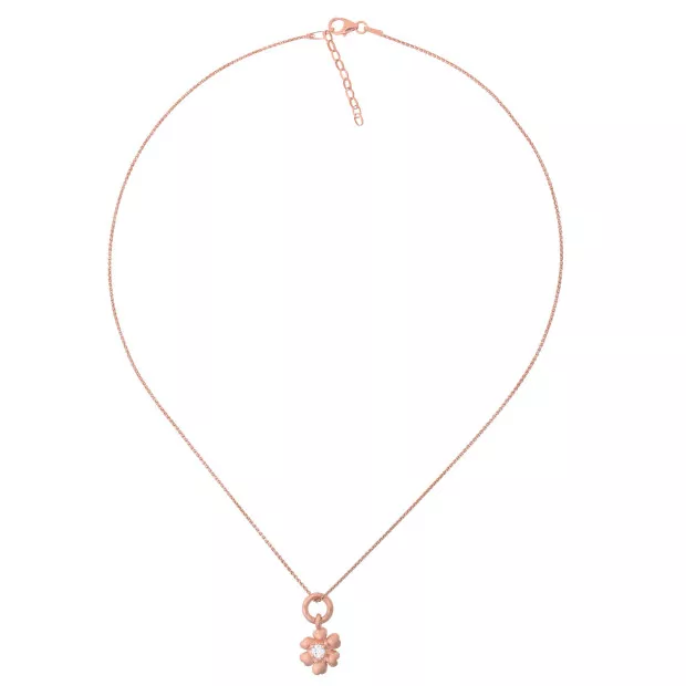 Orphelia Orphelia® Women's Sterling Silver Chain With Pendant - Rose ZH-4854/1