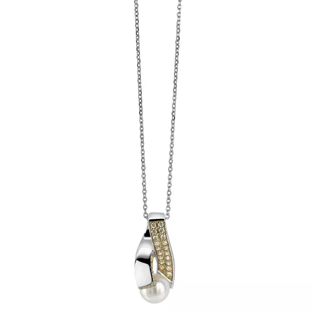 Orphelia Orphelia® Women's Sterling Silver Chain With Pendant - Silver/Gold ZH-4821