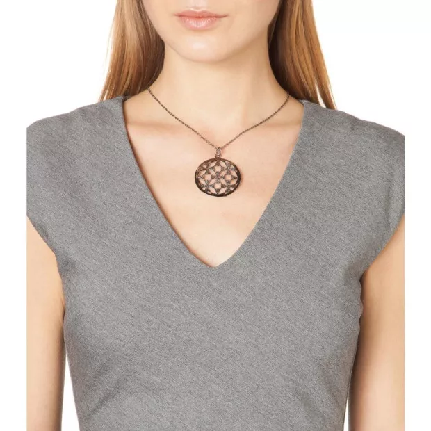 Orphelia Orphelia® Women's Sterling Silver Chain With Pendant - Black ZH-6037/2