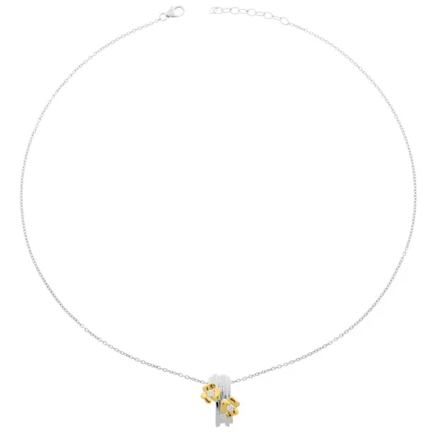 Orphelia Orphelia® Women's Sterling Silver Chain With Pendant - Silver/Gold ZH-6039/1
