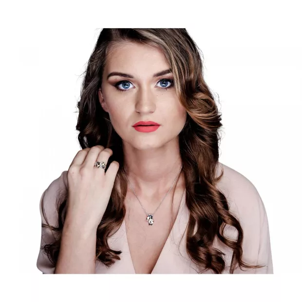 Orphelia Orphelia® Women's Sterling Silver Chain With Pendant - Silver/Gold ZH-6039/1