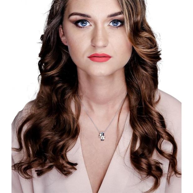 Orphelia Orphelia® Women's Sterling Silver Chain With Pendant - Silver/Rose ZH-6039