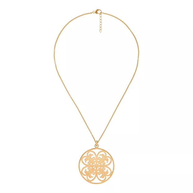 Orphelia Orphelia® Women's Sterling Silver Chain With Pendant - Gold ZH-6035/2