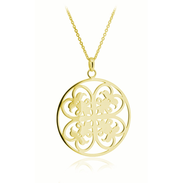 Orphelia Orphelia® Women's Sterling Silver Chain With Pendant - Gold ZH-6035/2