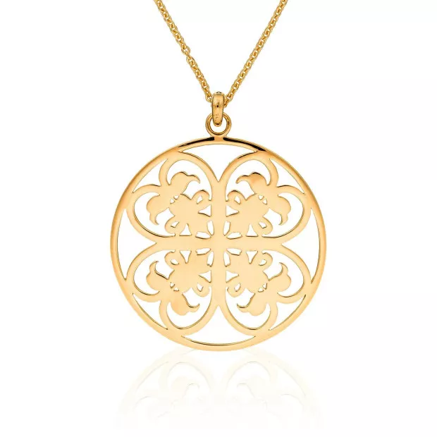 orphelia Orphelia® Women's Sterling Silver Chain with Pendant - Gold ZH-6035/2