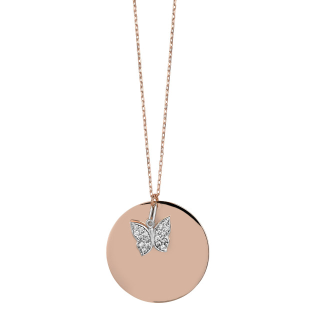 Orphelia Orphelia® Women's Sterling Silver Chain With Pendant - Rose ZH-4790