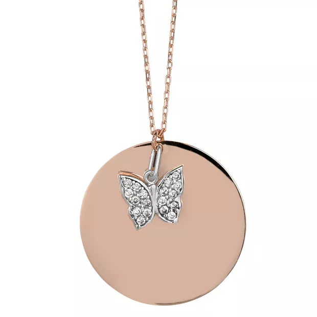 orphelia Orphelia® Women's Sterling Silver Chain with Pendant - Rose ZH-4790