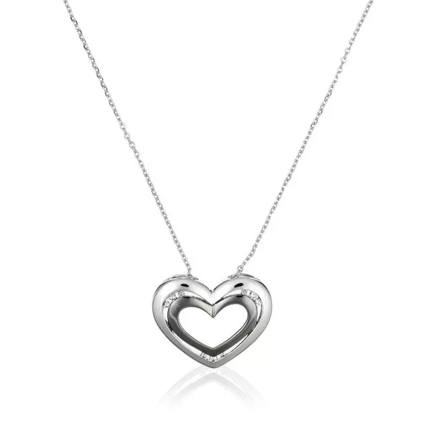 Orphelia Orphelia® Women's Sterling Silver Chain With Pendant - Silver/Black ZH-4659