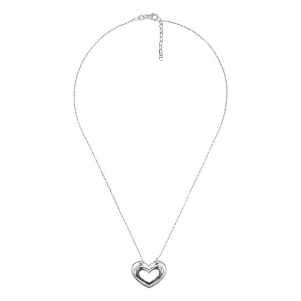 Orphelia Orphelia® Women's Sterling Silver Chain With Pendant - Silver/Black ZH-4659