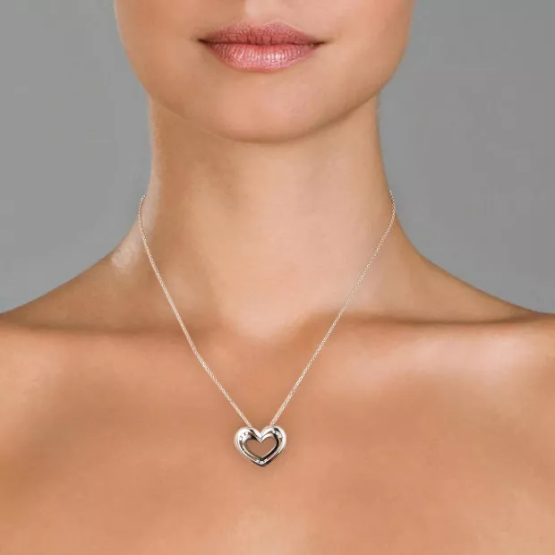 Orphelia Orphelia® Women's Sterling Silver Chain With Pendant - Silver/Black ZH-4659