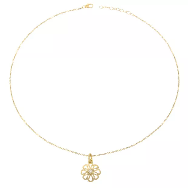 Orphelia Orphelia® Women's Sterling Silver Chain With Pendant - Gold ZH-6017/2