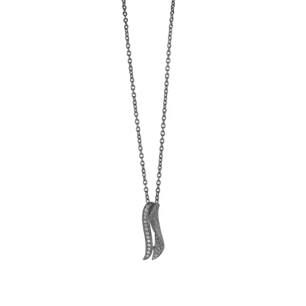 Orphelia Orphelia® Women's Sterling Silver Chain With Pendant - Black ZH-6030/2