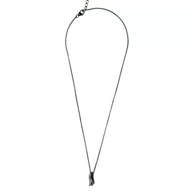 Orphelia Orphelia® Women's Sterling Silver Chain With Pendant - Black ZH-6030/2