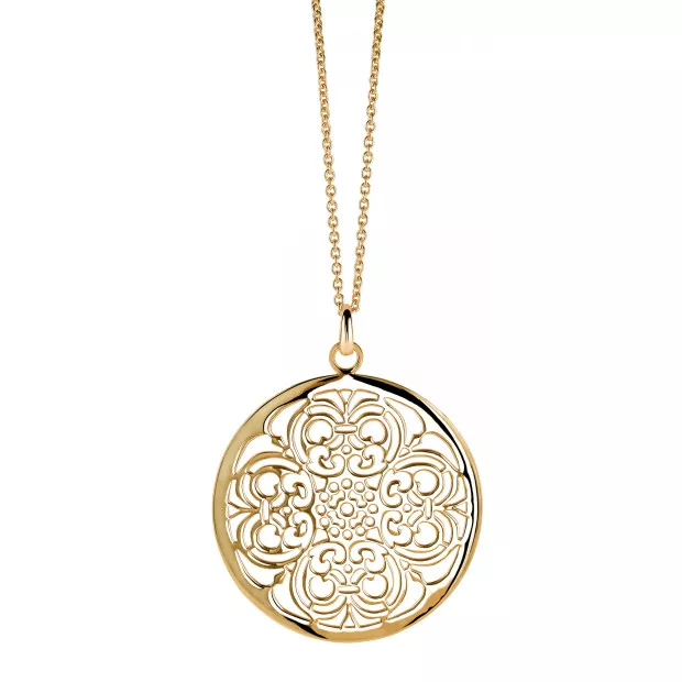 orphelia Orphelia® Women's Sterling Silver Chain with Pendant - Gold ZH-6034/2