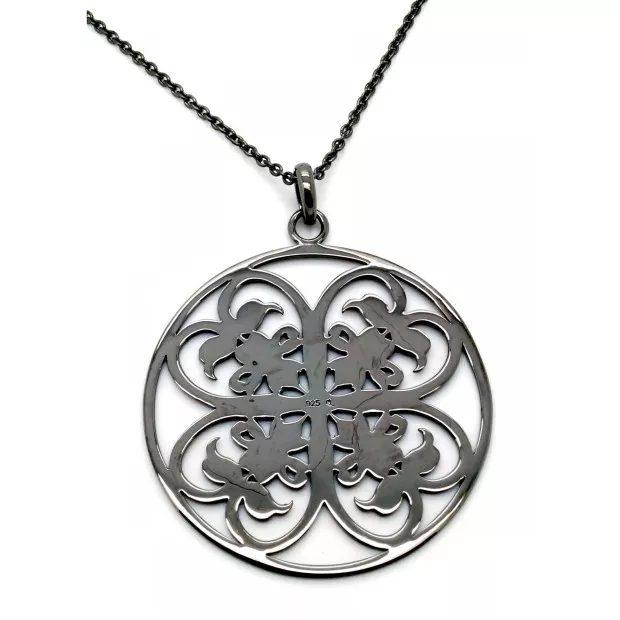 Orphelia Orphelia® Women's Sterling Silver Chain With Pendant - Black ZH-6035/3