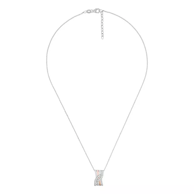 Orphelia Orphelia® Women's Sterling Silver Chain With Pendant - Silver/Rose ZH-4831