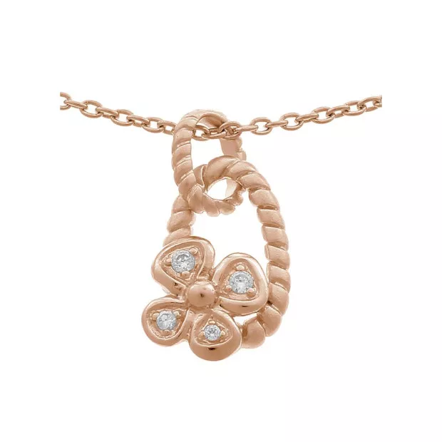 orphelia Orphelia® Women's Sterling Silver Chain with Pendant - Rose ZH-6020/1