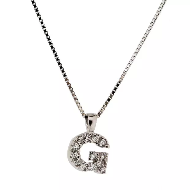 orphelia Orphelia® Women's Sterling Silver Chain with Pendant - Silver ALPHABET/G