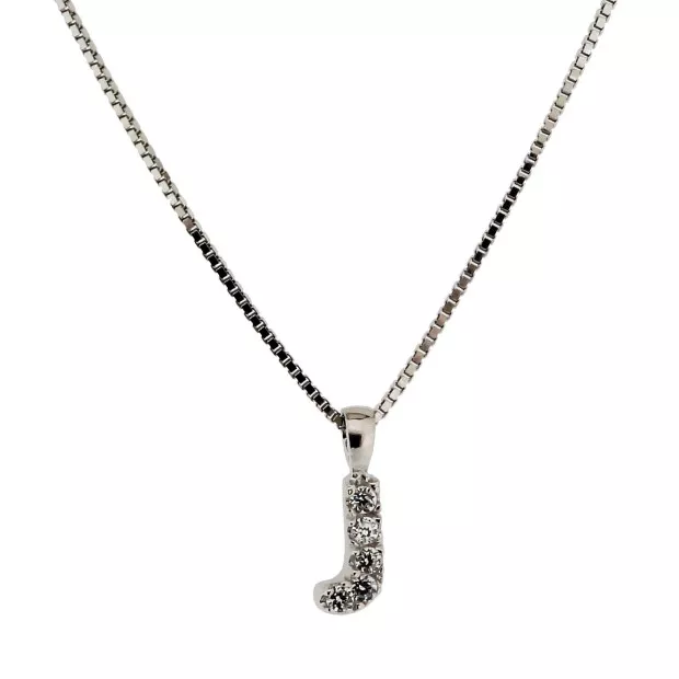 orphelia Orphelia® Women's Sterling Silver Chain with Pendant - Silver ALPHABET/J