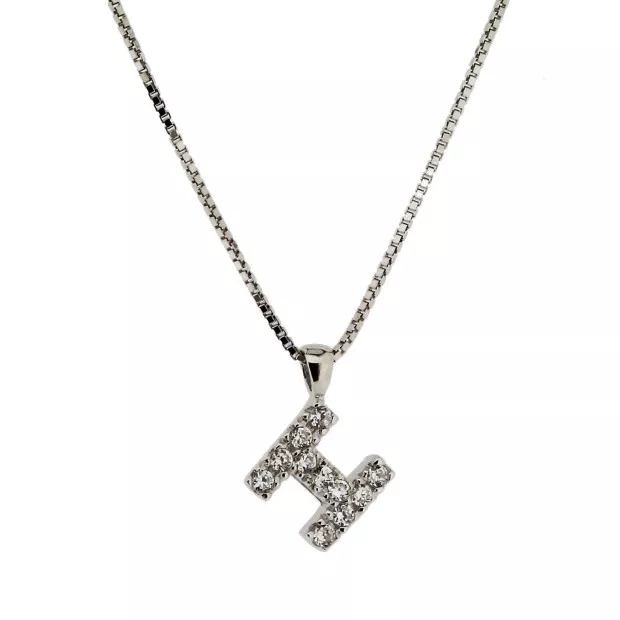orphelia Orphelia® Women's Sterling Silver Chain with Pendant - Silver ALPHABET/H