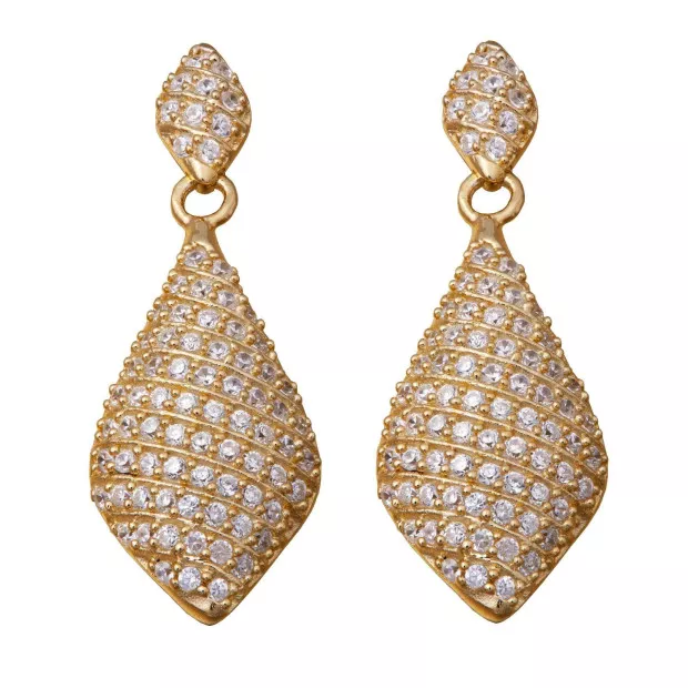 Orphelia Orphelia® Women's Sterling Silver Drop Earrings - Gold ZO-5886-GOLD