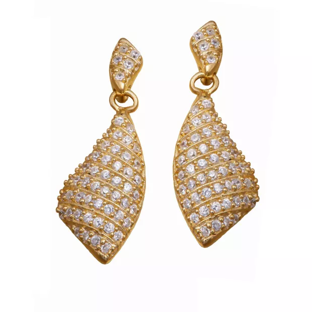 orphelia Orphelia® Women's Sterling Silver Drop Earrings - Gold ZO-5884-GOLD