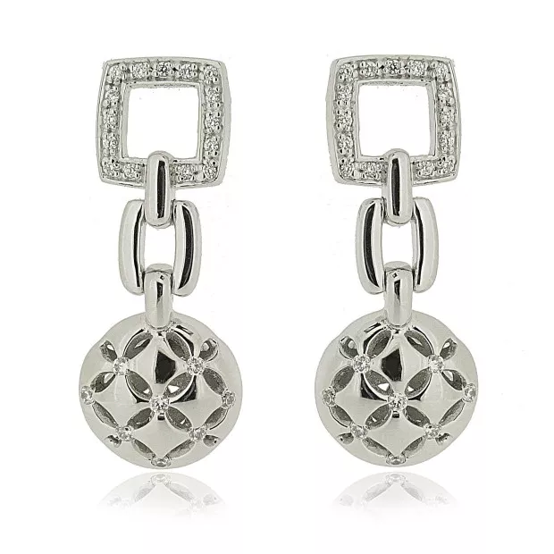 orphelia Orphelia® Women's Sterling Silver Drop Earrings - Silver ZO-5800