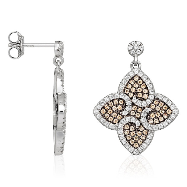 Orphelia Orphelia® Women's Sterling Silver Drop Earrings - Silver ZO-5225