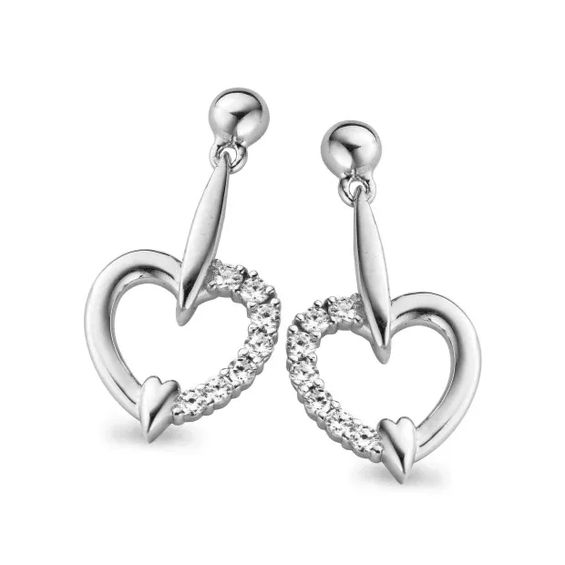 orphelia Orphelia® Women's Sterling Silver Drop Earrings - Silver ZO-5106