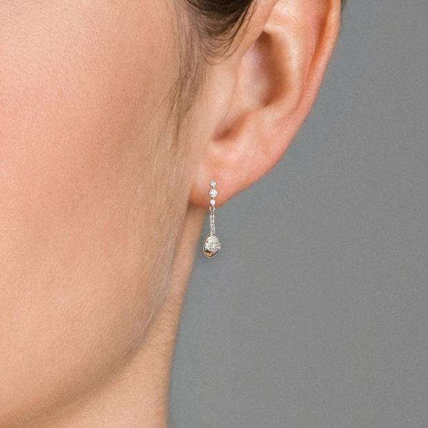 Orphelia Orphelia® Women's Sterling Silver Drop Earrings - Silver ZO-5108