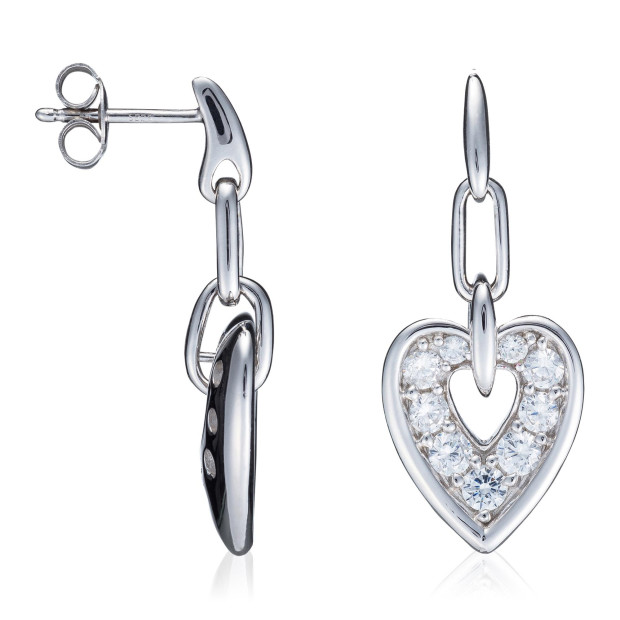 Orphelia Orphelia® Women's Sterling Silver Drop Earrings - Silver ZO-5959