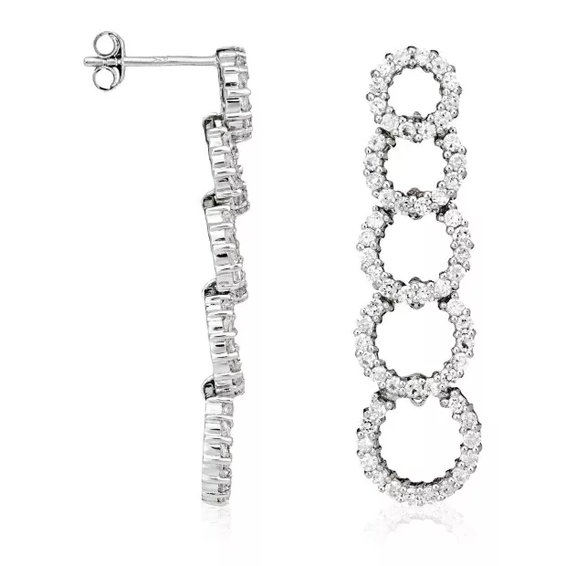 Orphelia Orphelia® Women's Sterling Silver Drop Earrings - Silver ZO-5762