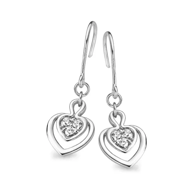 orphelia Orphelia® Women's Sterling Silver Drop Earrings - Silver ZO-5120