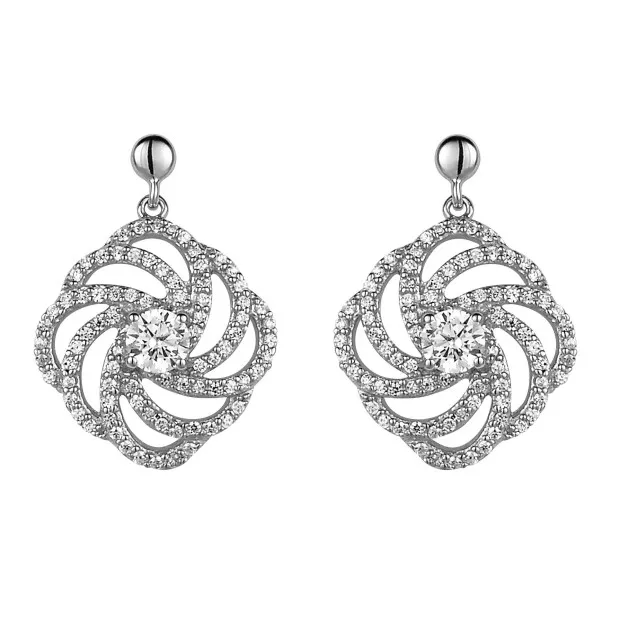 orphelia Orphelia® Women's Sterling Silver Drop Earrings - Silver ZO-5178