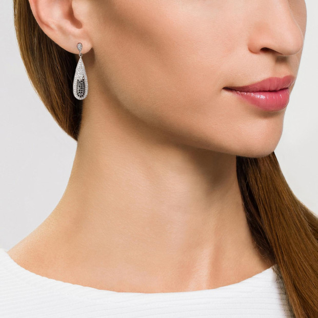 Orphelia Orphelia® Women's Sterling Silver Drop Earrings - Silver ZO-5176