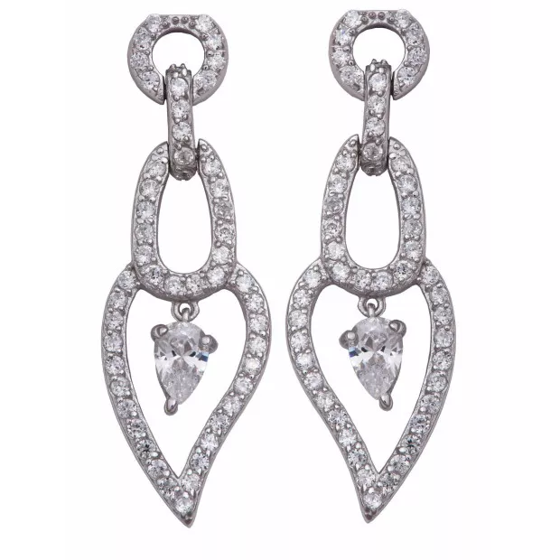 Orphelia Orphelia® Women's Sterling Silver Drop Earrings - Silver ZO-5882