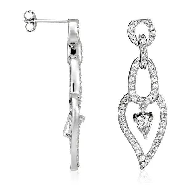 orphelia Orphelia® Women's Sterling Silver Drop Earrings - Silver ZO-5882