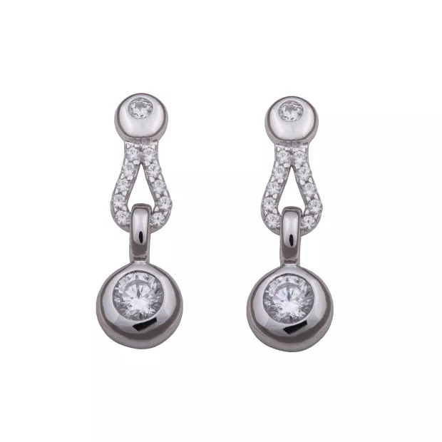 orphelia Orphelia® Women's Sterling Silver Drop Earrings - Silver ZO-5848