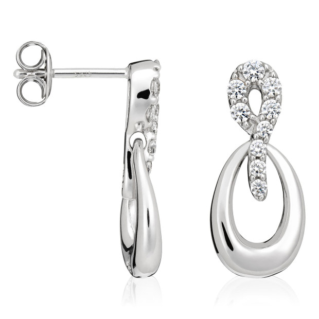 Orphelia Orphelia® Women's Sterling Silver Drop Earrings - Silver ZO-5134