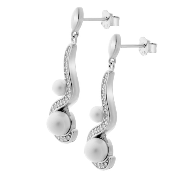 Orphelia Orphelia® Women's Sterling Silver Drop Earrings - Silver ZO-5166