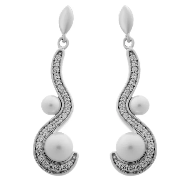 orphelia Orphelia® Women's Sterling Silver Drop Earrings - Silver ZO-5166
