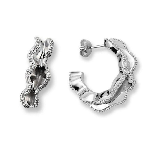 Orphelia Orphelia® Women's Sterling Silver Hoop Earrings - Silver ZO-5792