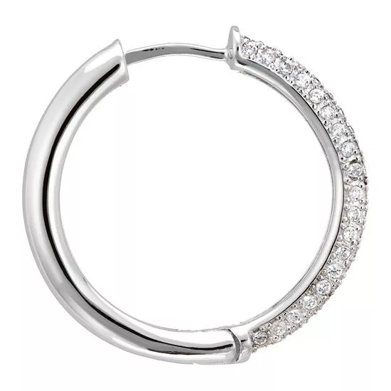 Orphelia Orphelia® Women's Sterling Silver Hoop Earrings - Silver ZO-5941
