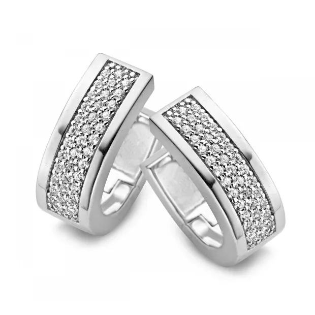 orphelia Orphelia® Women's Sterling Silver Hoop Earrings - Silver ZO-5075