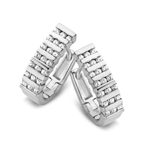orphelia Orphelia® Women's Sterling Silver Hoop Earrings - Silver ZO-5087