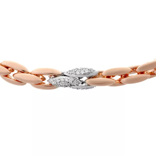 Orphelia Orphelia® Women's Sterling Silver Necklace - Rose ZK-7159