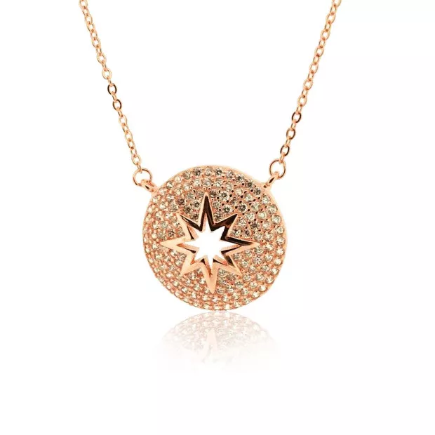 orphelia Orphelia® Women's Sterling Silver Necklace - Rose ZK-7418