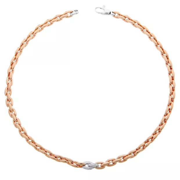 orphelia Orphelia® Women's Sterling Silver Necklace - Rose ZK-7159